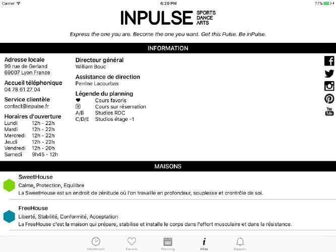 Informations sur le studio