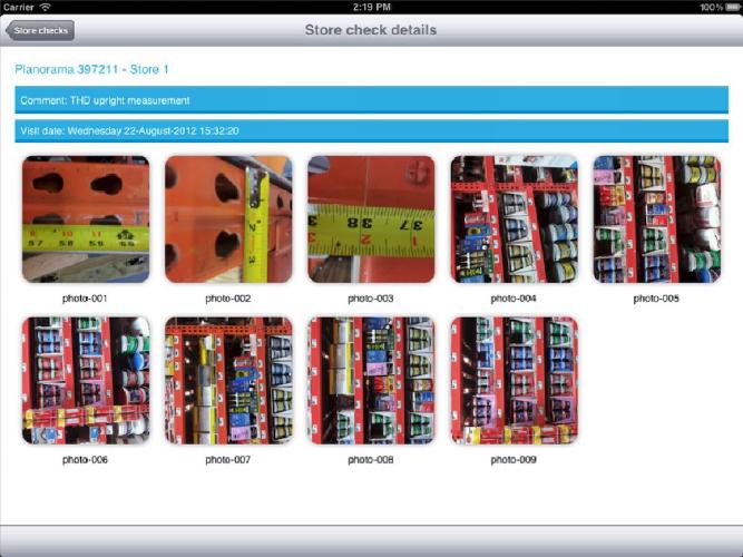 Consult a previous store check (iPad)